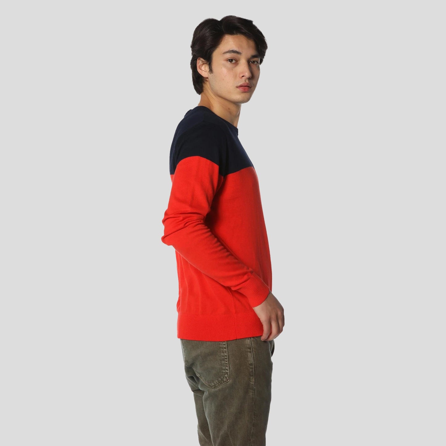 Men's Color Block Pullover Sweater - FINAL SALE