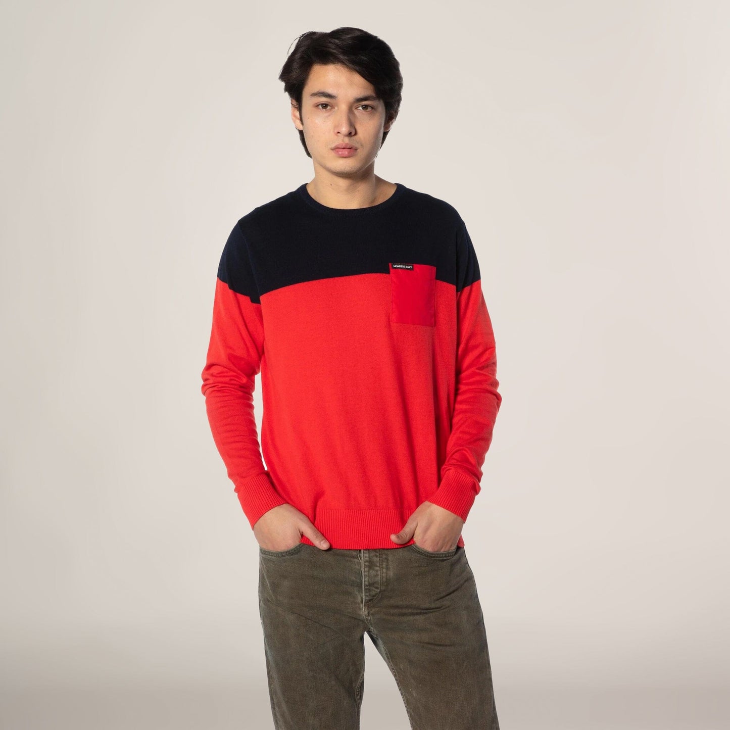 Men's Color Block Pullover Sweater - FINAL SALE