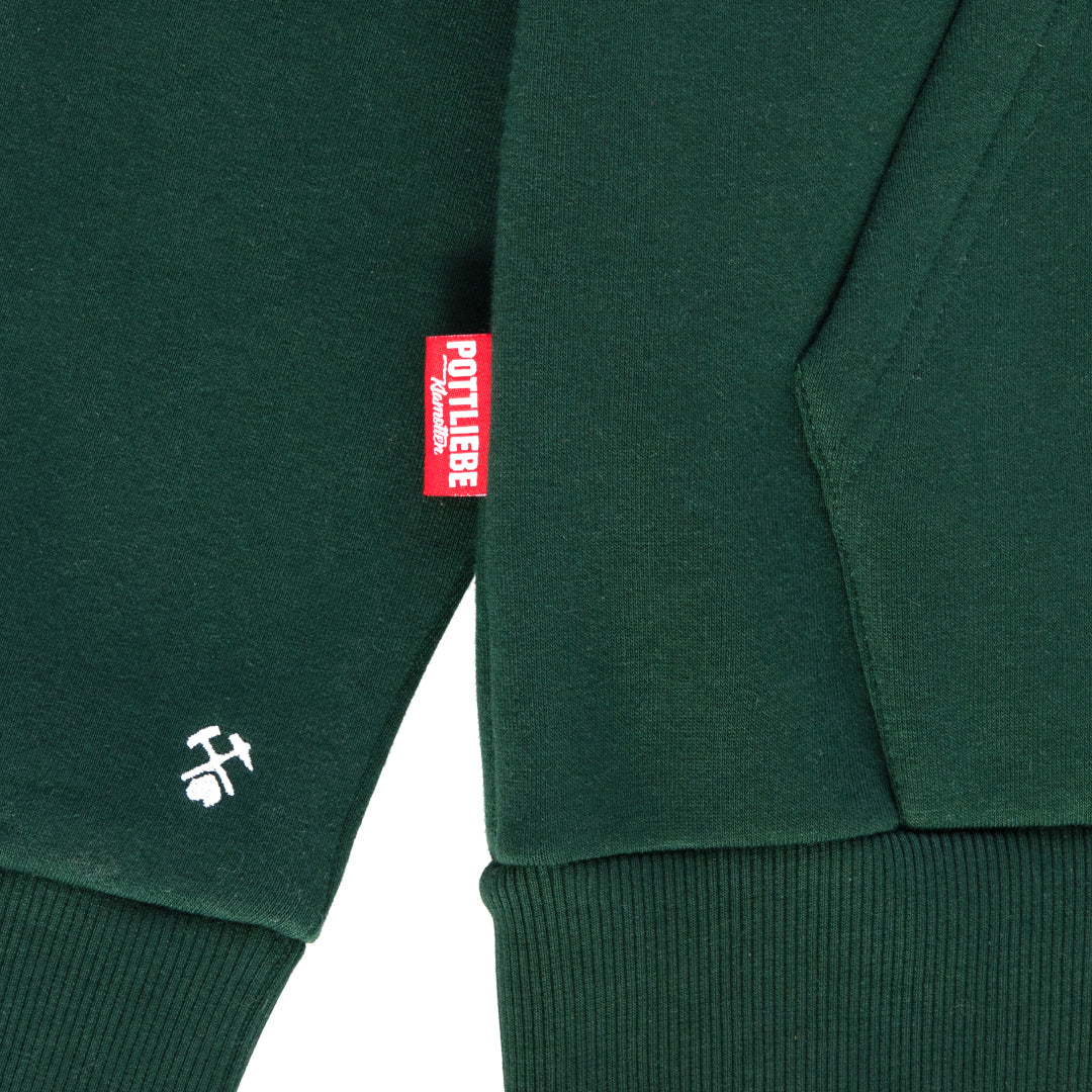 Hoodie "LCKR PLSKEN" Bottle Green