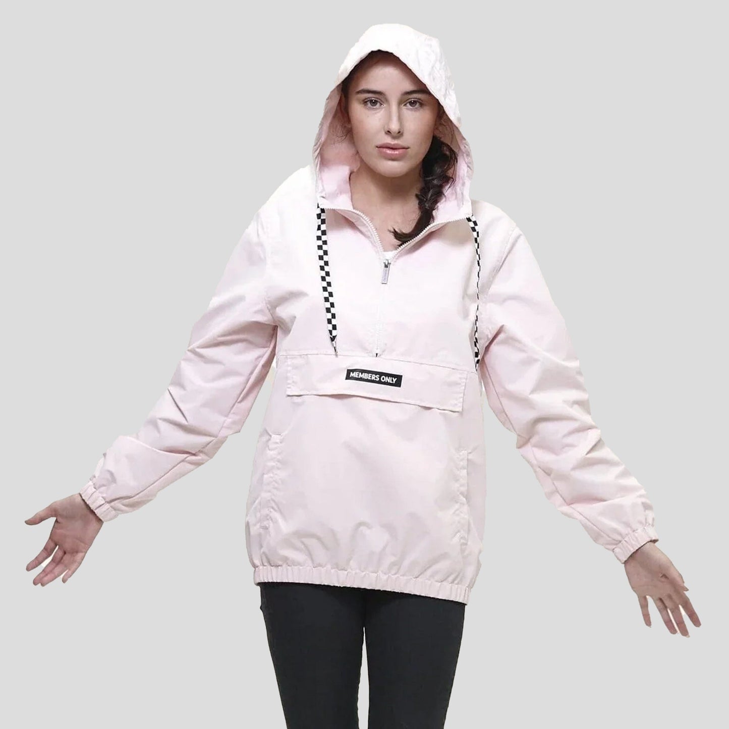 Women's Poly Taslon Pullover Jacket with hood - FINAL SALE