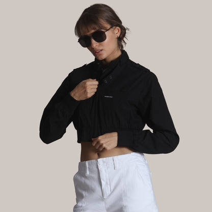 Women's Mini Cropped Racer Jacket