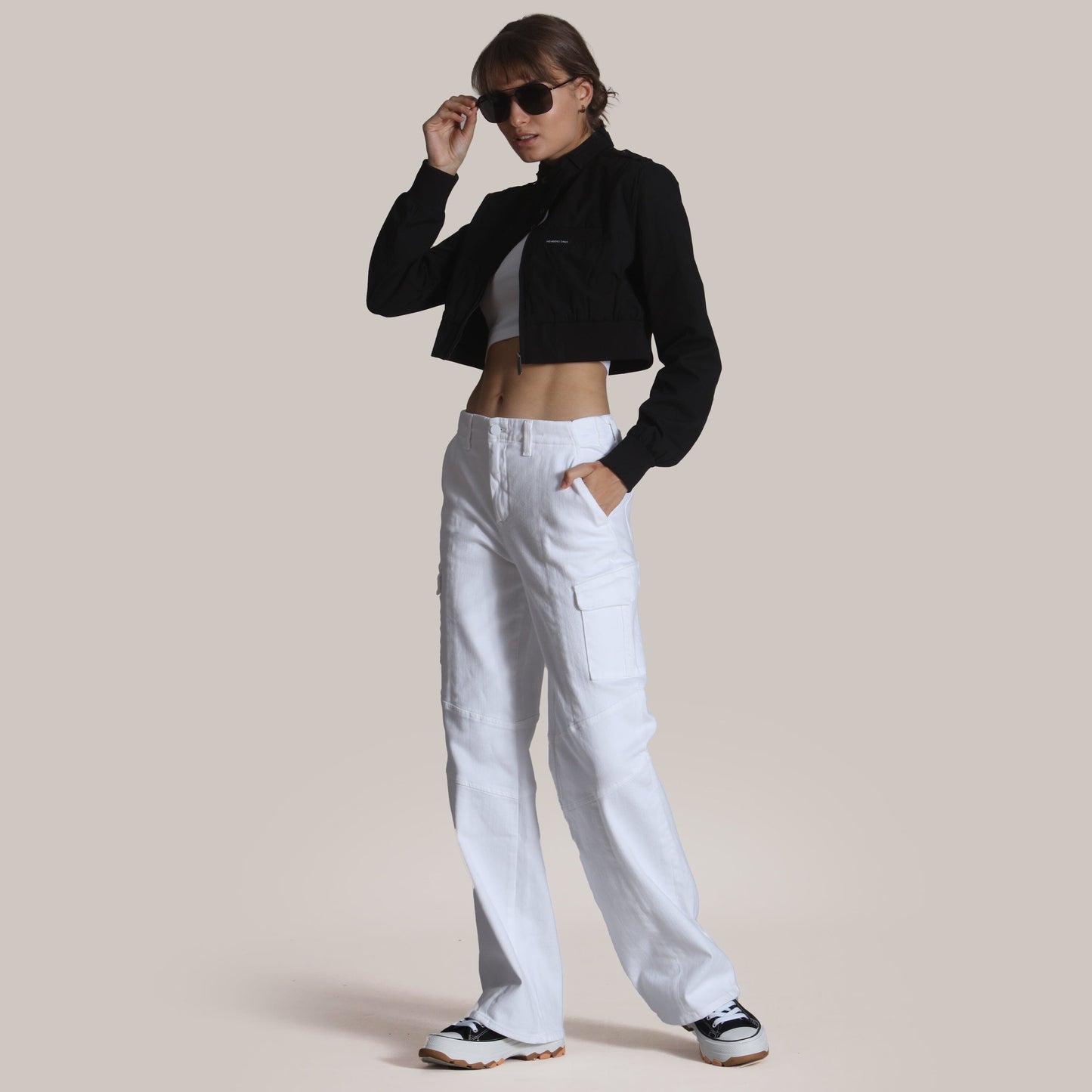 Women's Mini Cropped Racer Jacket