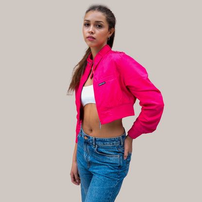 Women's Mini Cropped Racer Jacket