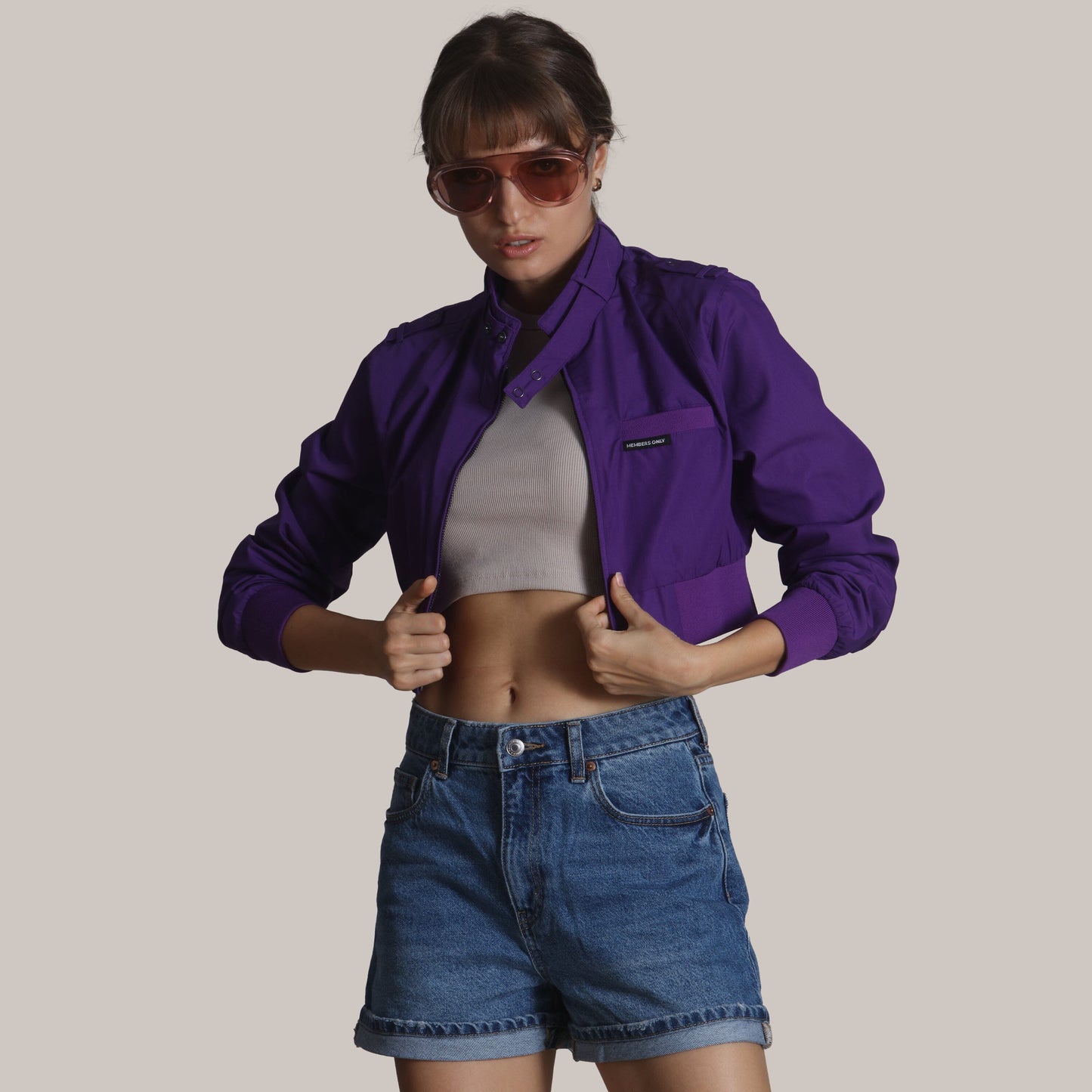 Women's Mini Cropped Racer Jacket