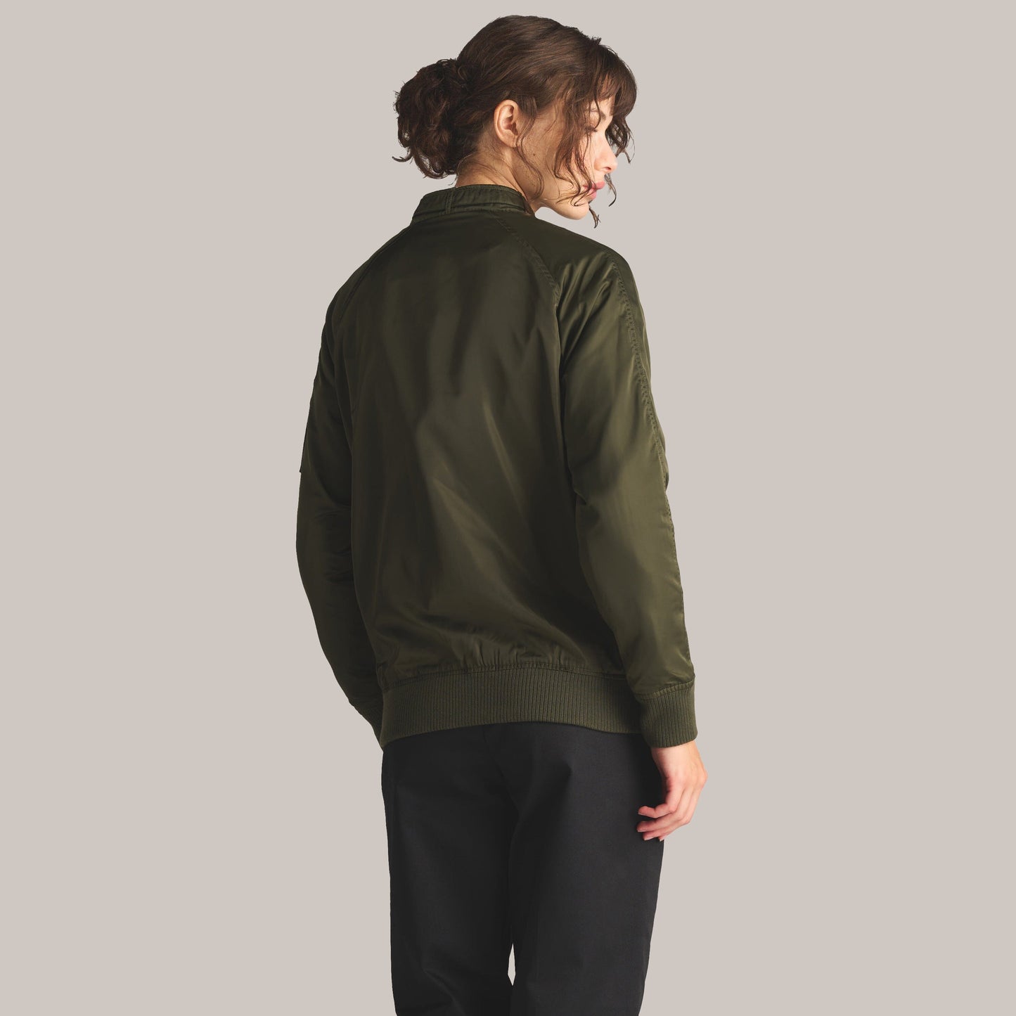 Women's Satin Bomber Jacket