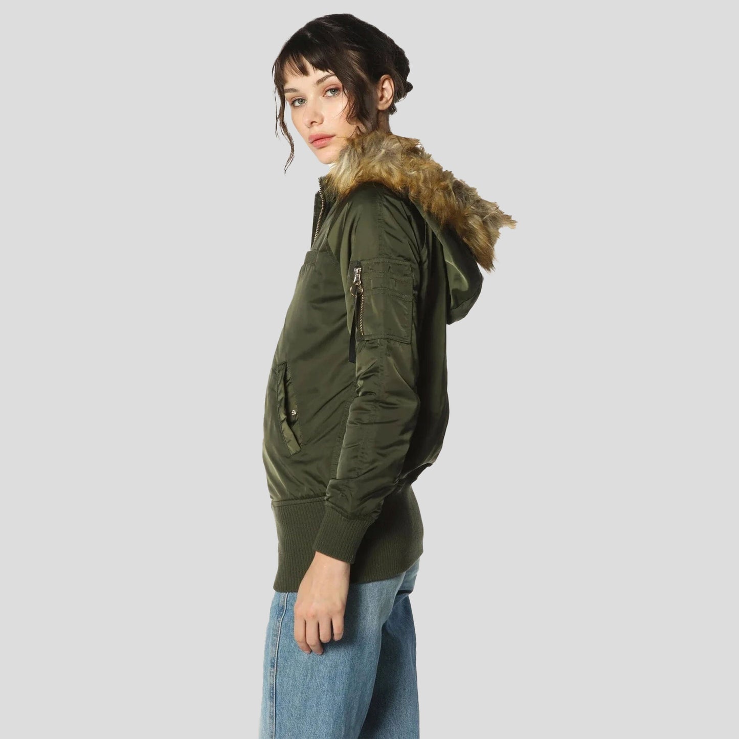 Women's Elongated Bomber Jacket - FINAL SALE