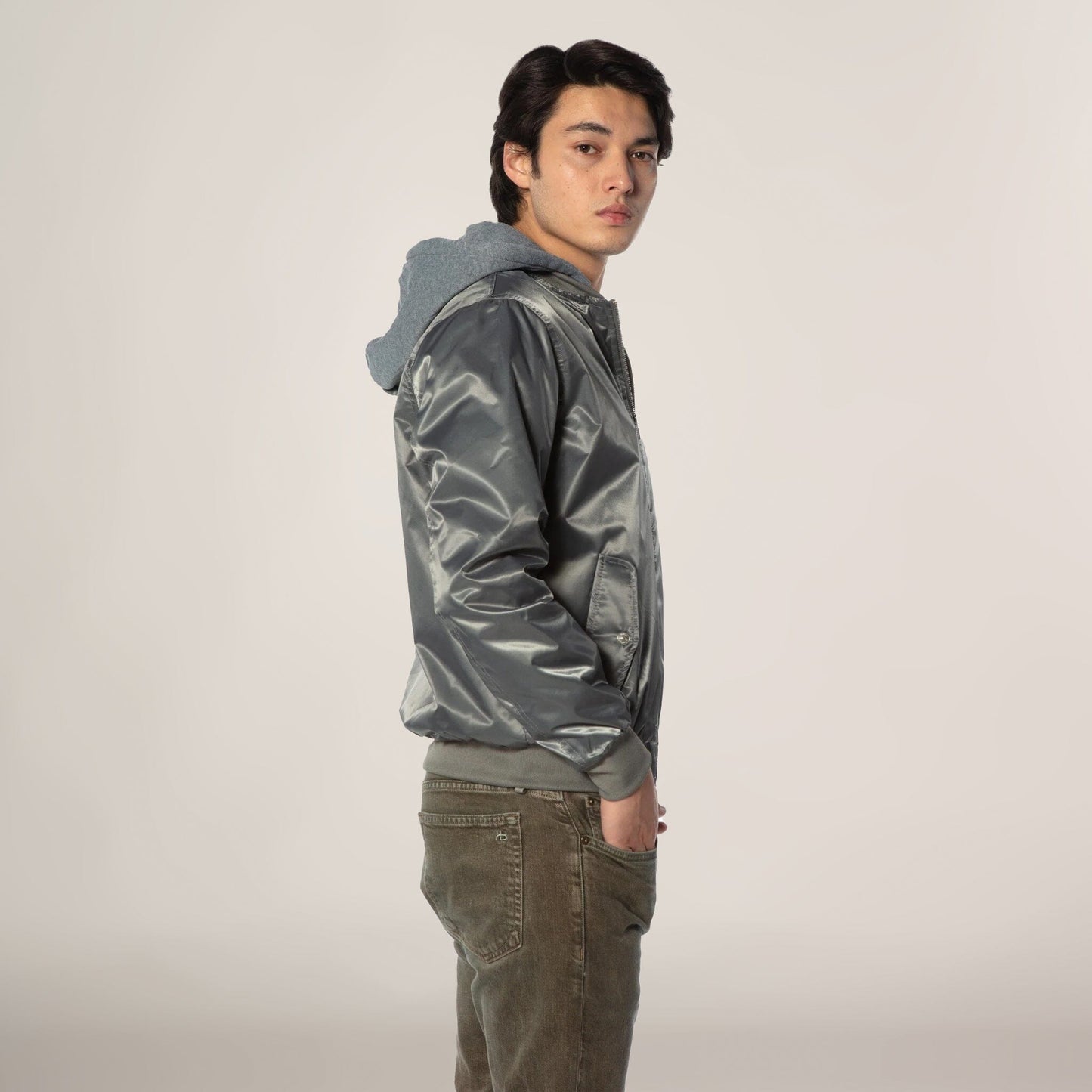 Men's Flight Satin Twill Hooded Jacket - FINAL SALE