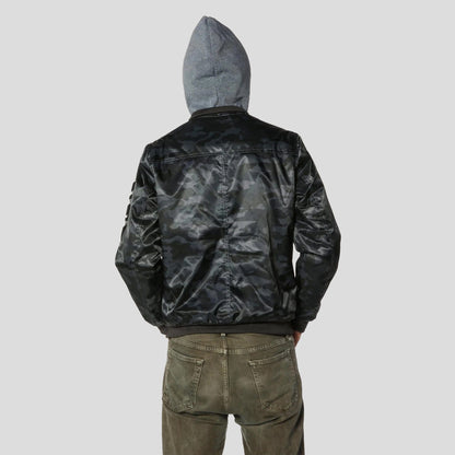 Men's Flight Satin Twill Hooded Jacket - FINAL SALE