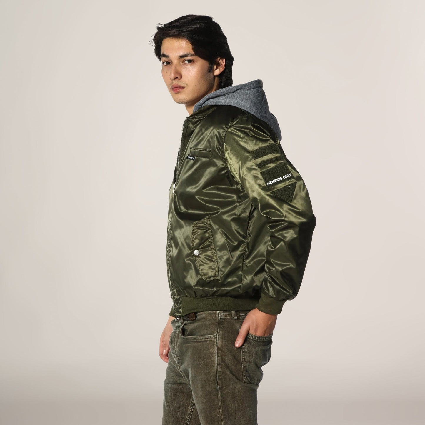 Men's Flight Satin Twill Hooded Jacket - FINAL SALE