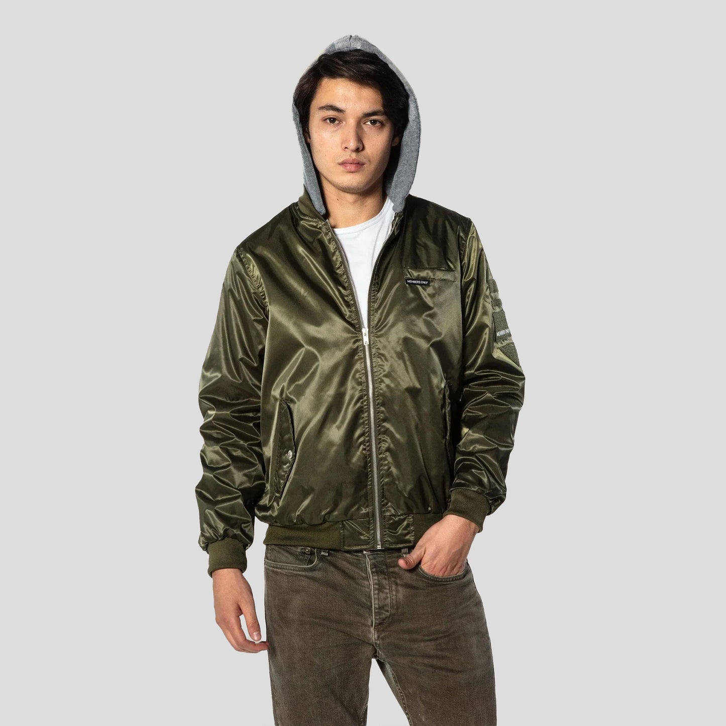 Men's Flight Satin Twill Hooded Jacket - FINAL SALE