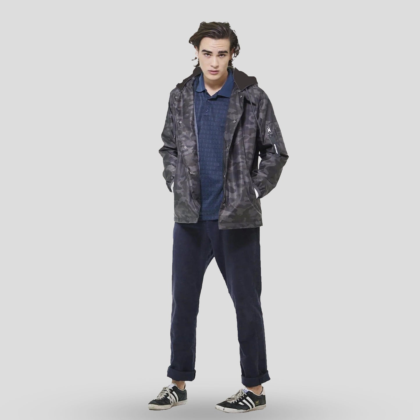 Men's Coach Jacket with Fleece Hood - FINAL SALE