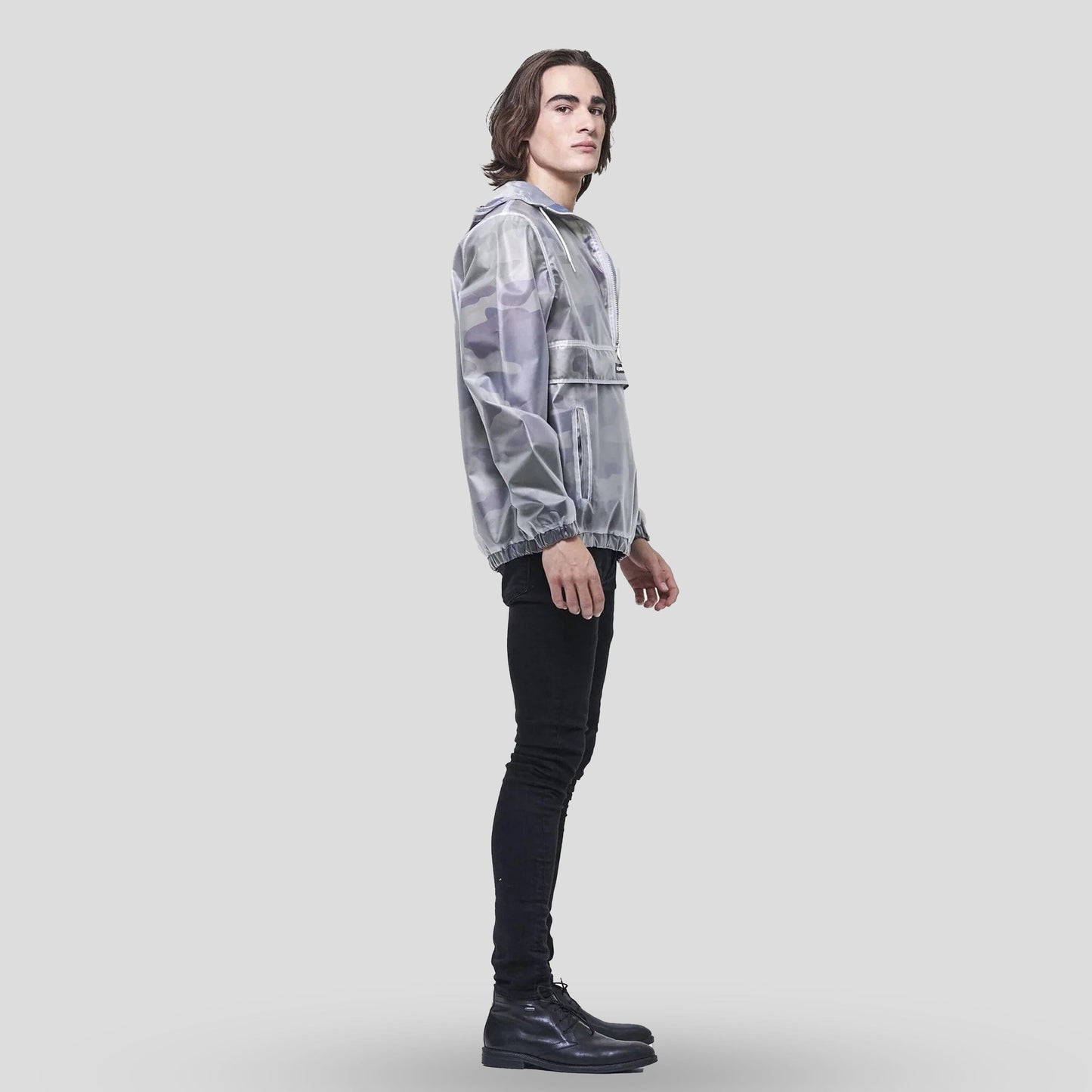 Men's Printed Camo + Translucent Layering Jacket - FINAL SALE