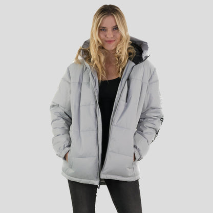 Women's Twill Block Puffer Oversized Jacket - FINAL SALE