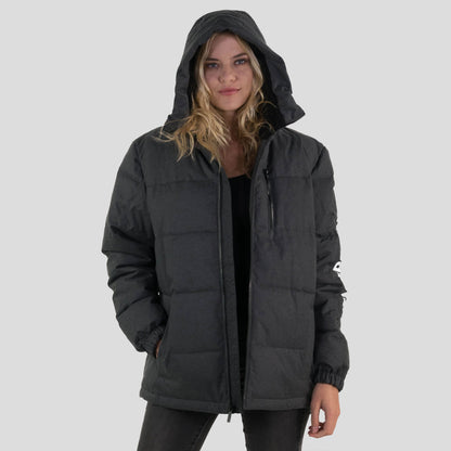 Women's Twill Block Puffer Oversized Jacket - FINAL SALE