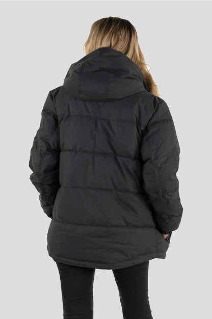 Women's Twill Block Puffer Oversized Jacket - FINAL SALE