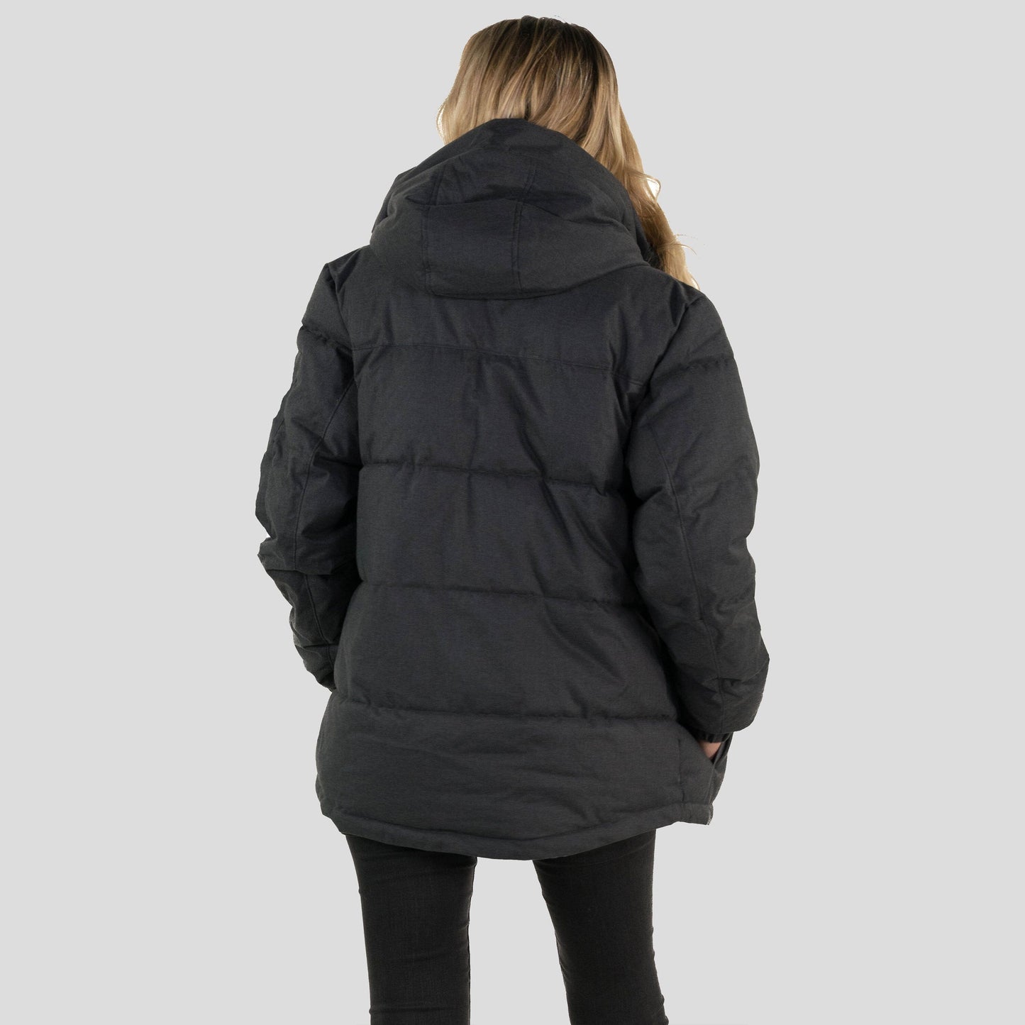 Women's Twill Block Puffer Oversized Jacket - FINAL SALE