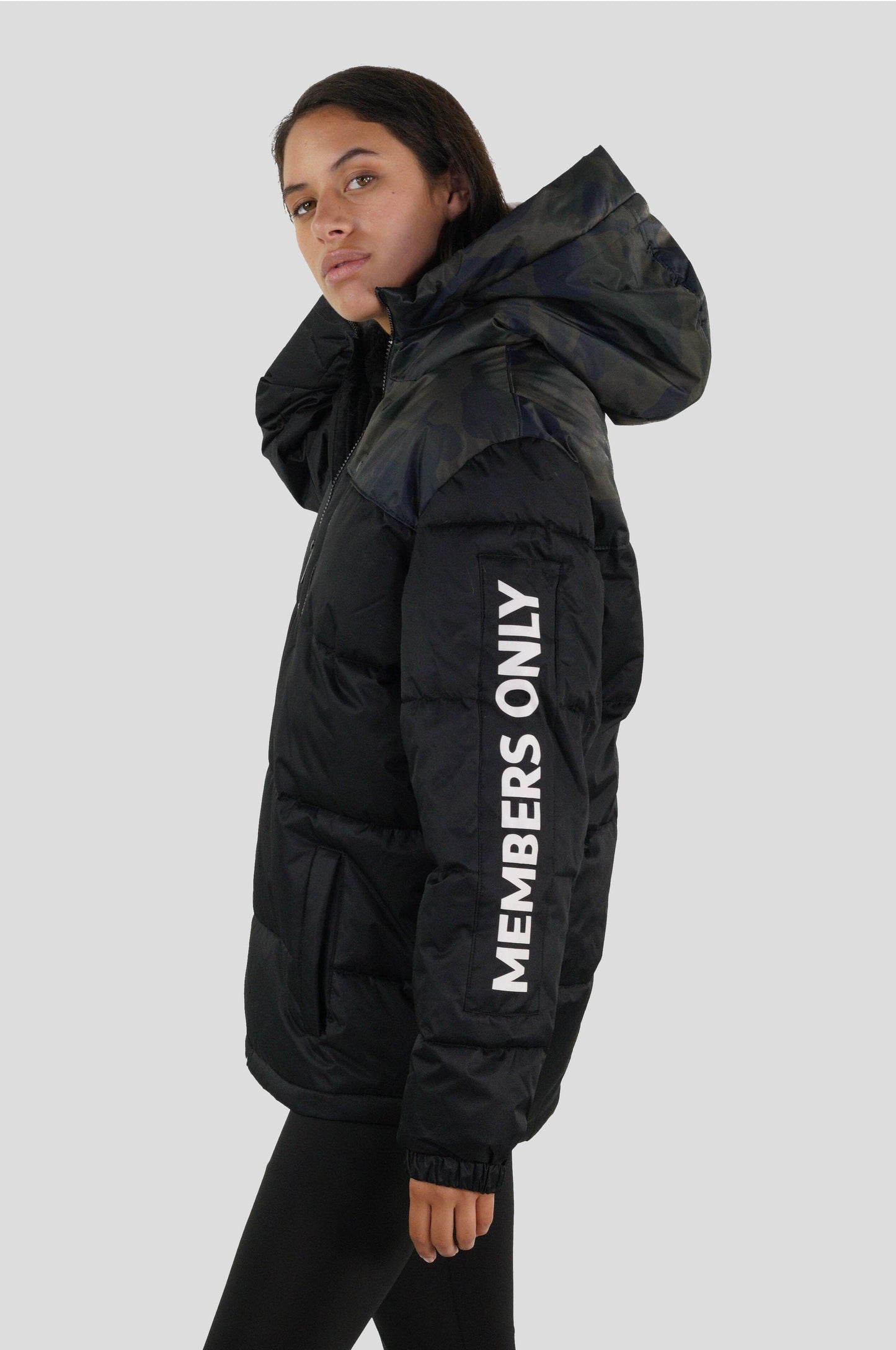 Women's Twill Block Puffer Oversized Jacket - FINAL SALE