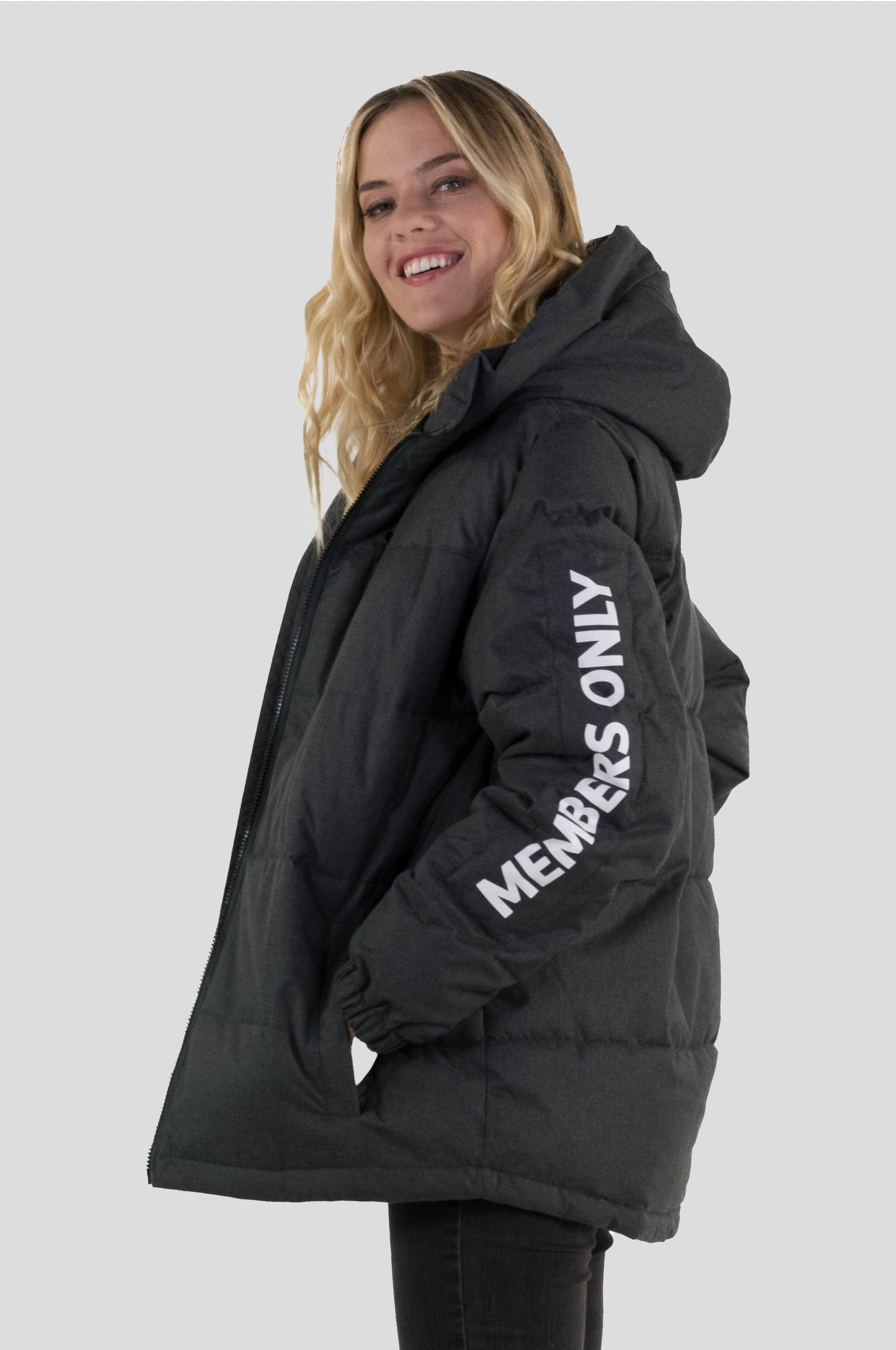 Women's Twill Block Puffer Oversized Jacket - FINAL SALE