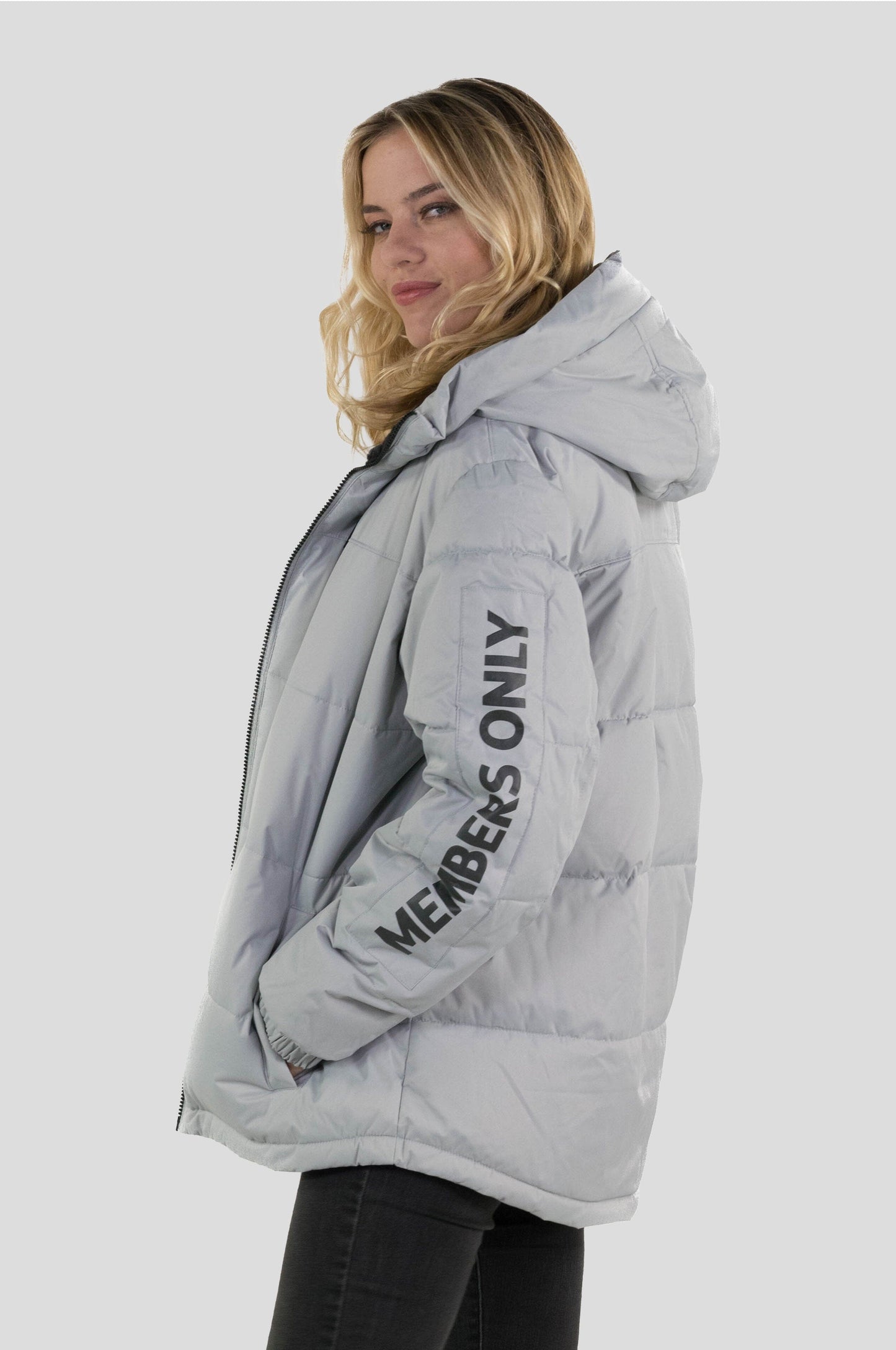 Women's Twill Block Puffer Oversized Jacket - FINAL SALE