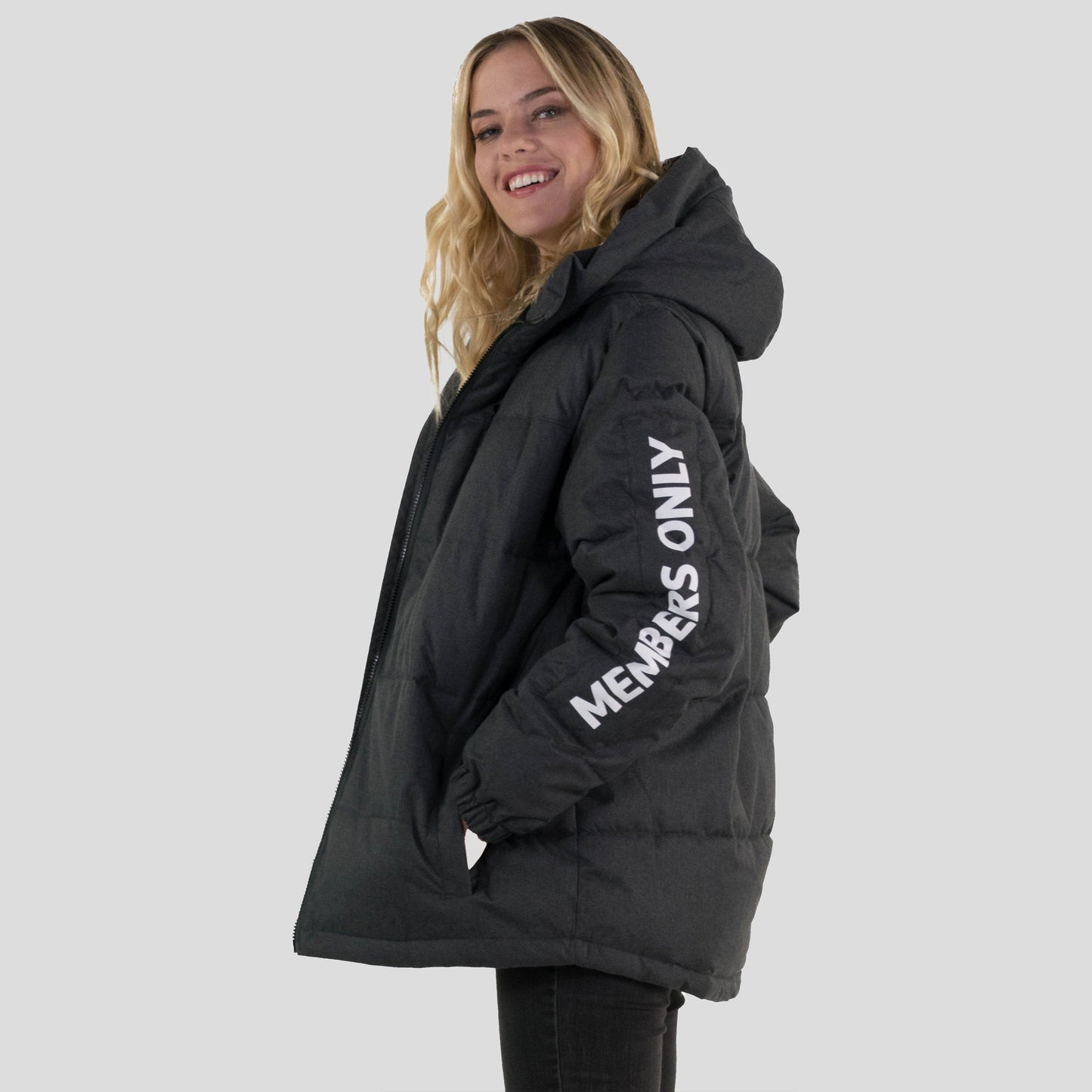 Women's Twill Block Puffer Oversized Jacket - FINAL SALE