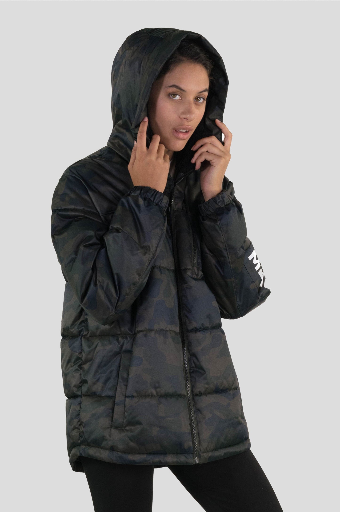 Women's Twill Block Puffer Oversized Jacket - FINAL SALE