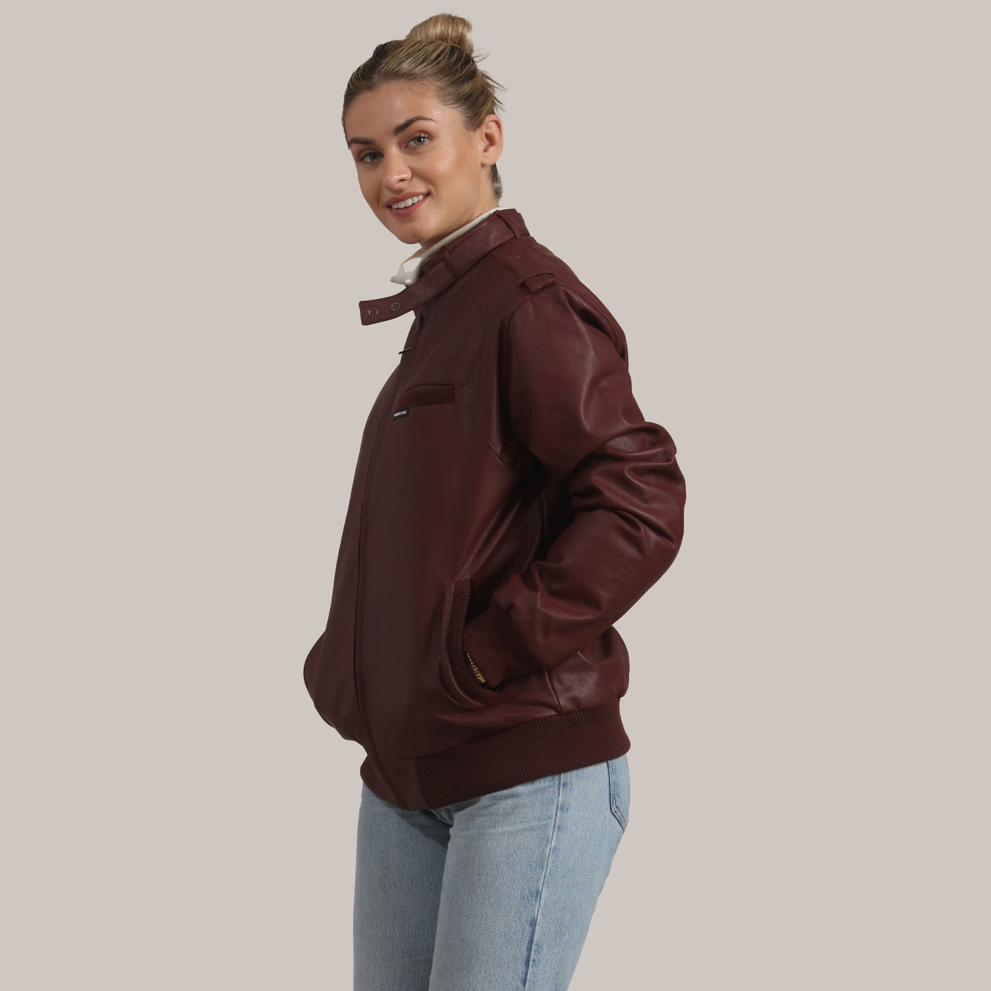 Women's Faux Leather Iconic Racer Oversized Jacket