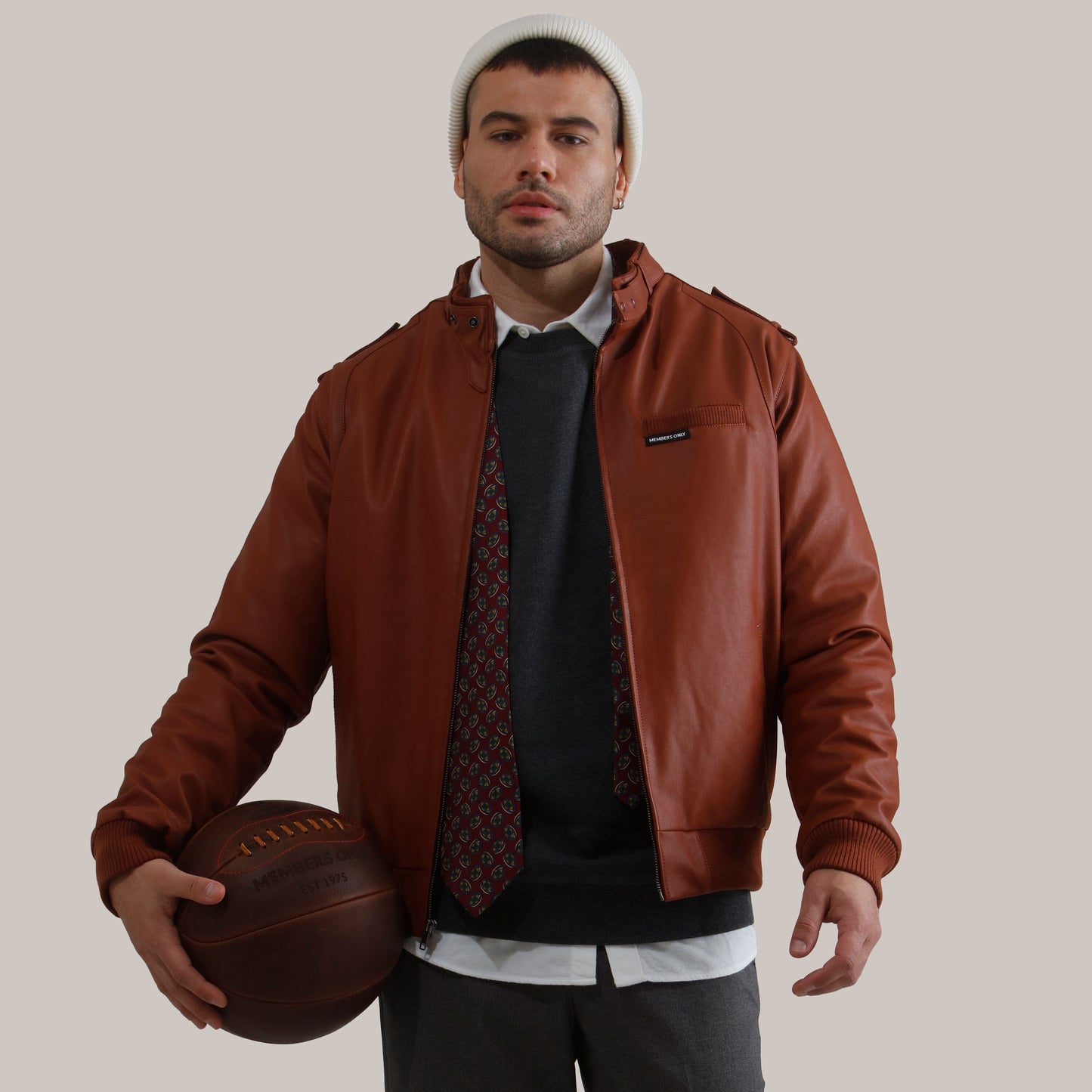 Men's Faux Leather Iconic Racer Jacket