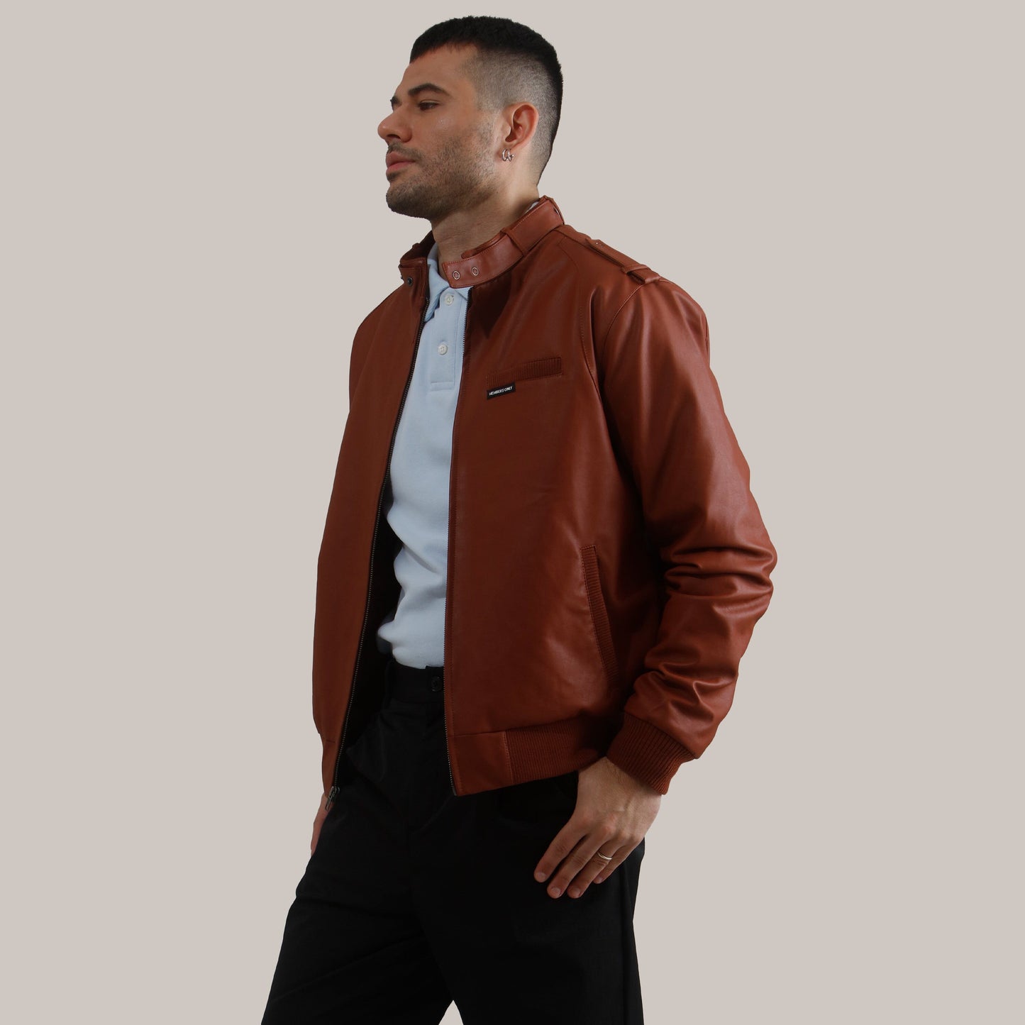 Men's Faux Leather Iconic Racer Jacket