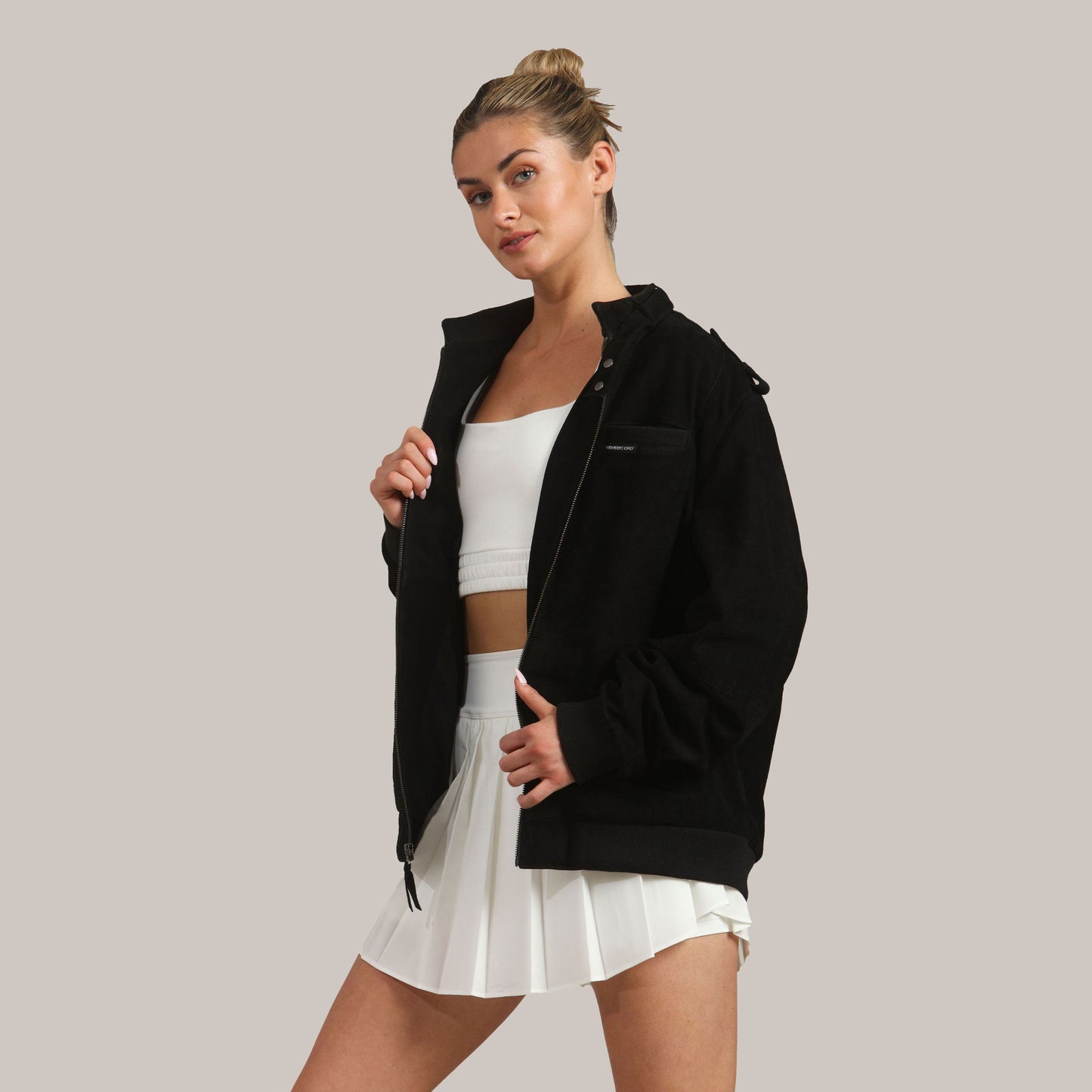 Women's Soft Suede Iconic Oversized Jacket