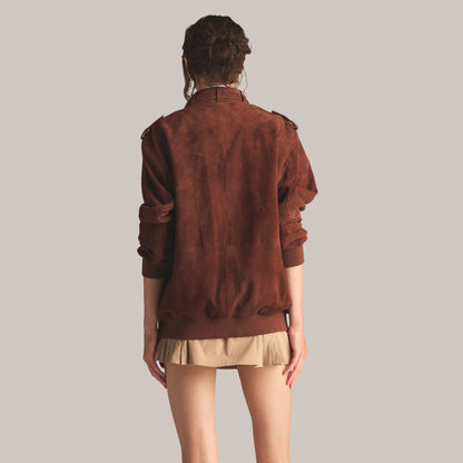 Women's Soft Suede Iconic Oversized Jacket