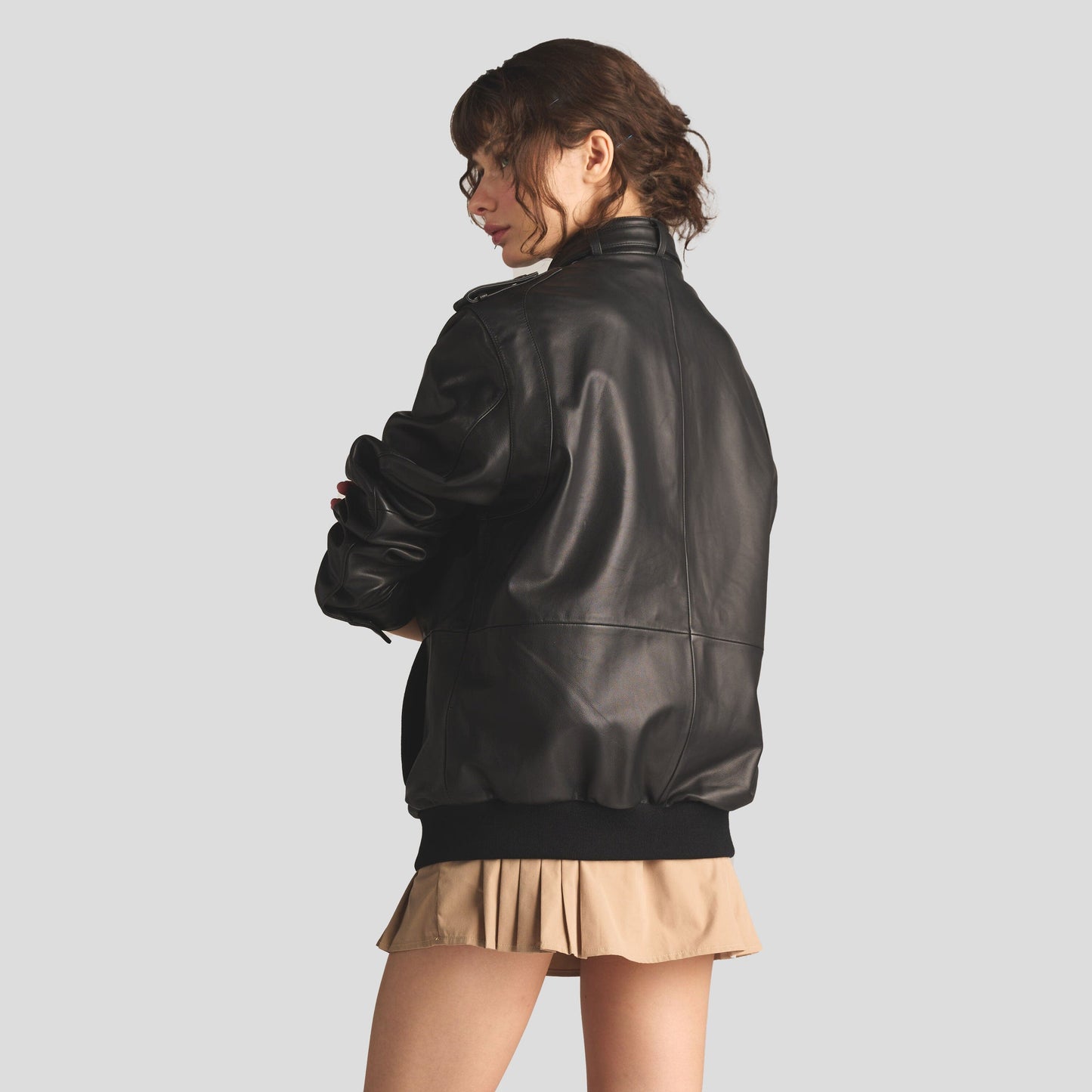 Women's Lambskin Iconic Oversized Jacket