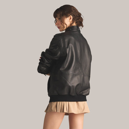 Women's Lambskin Iconic Oversized Jacket