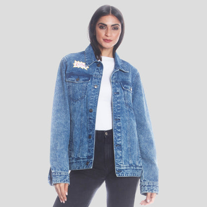 Women's Chucky Placement Denim Oversized Jacket - FINAL SALE