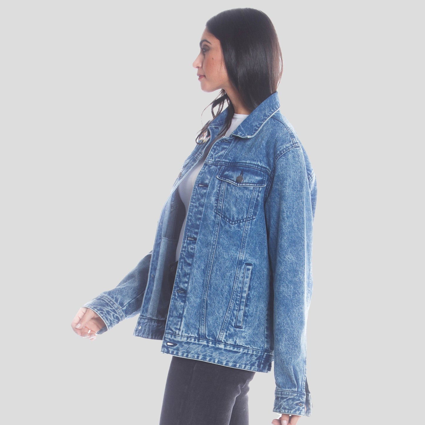 Women's Chucky Placement Denim Oversized Jacket - FINAL SALE