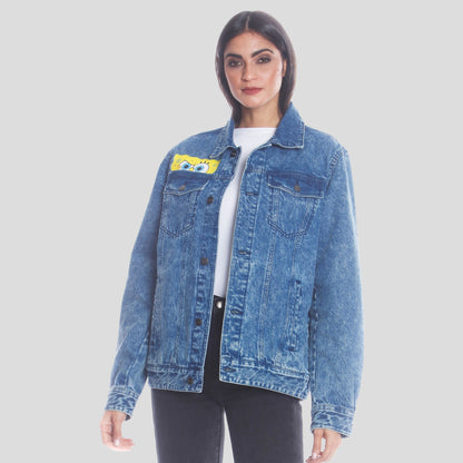 Women's SpongeBob Denim Oversized Jacket - FINAL SALE