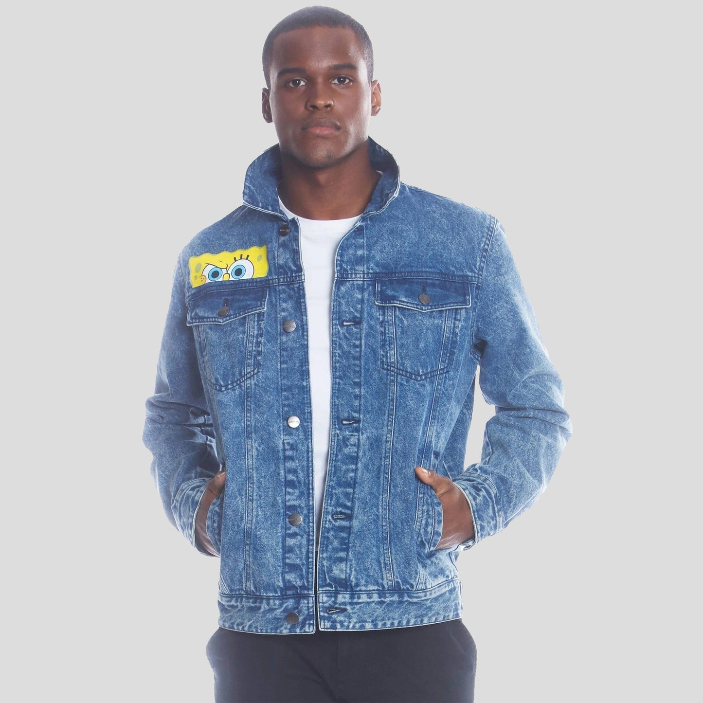 Men's SpongeBob Nickelodeon Denim Jacket - FINAL SALE