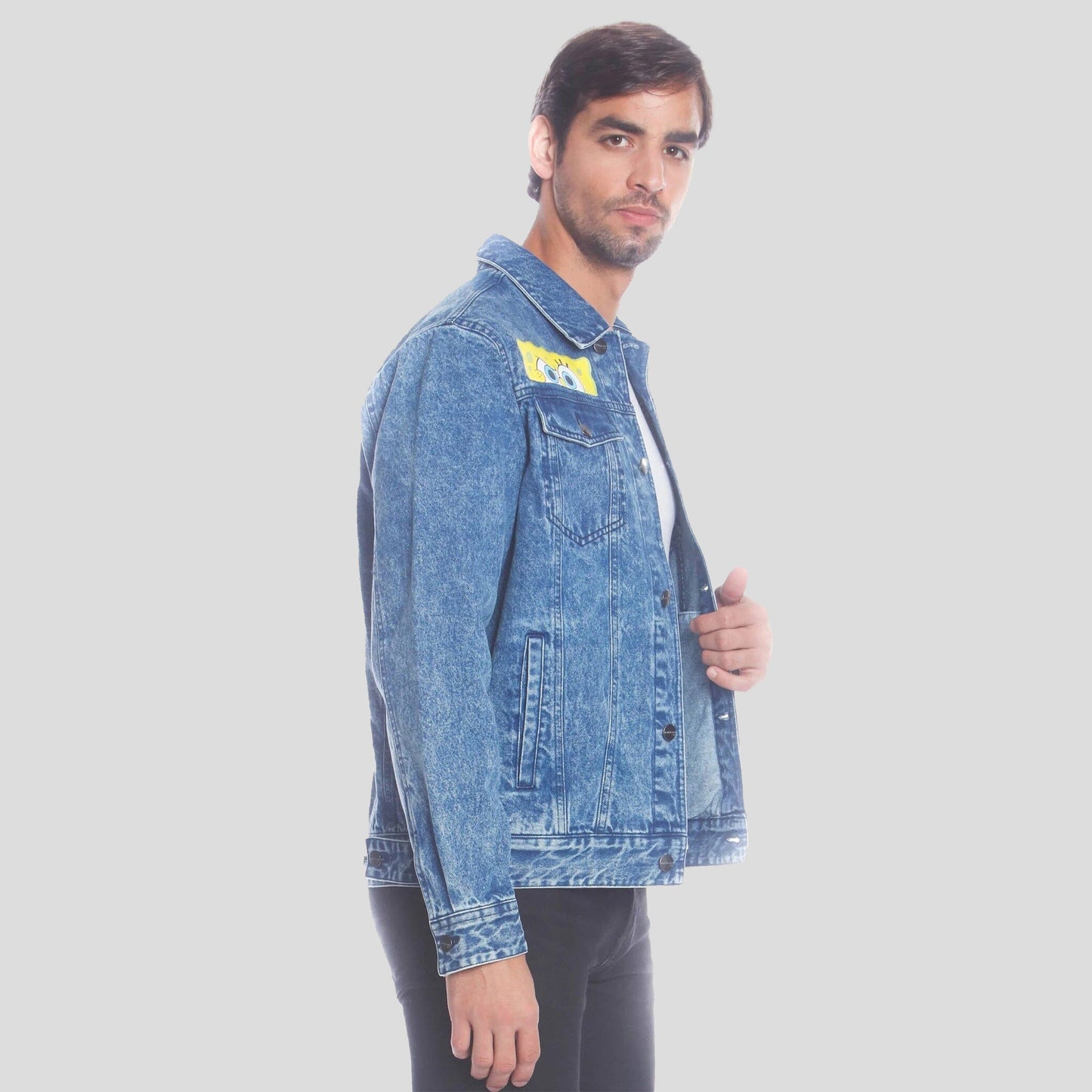 Men's SpongeBob Nickelodeon Denim Jacket - FINAL SALE