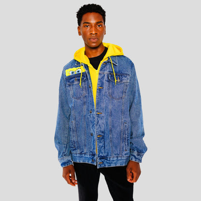 Men's Spongebob Hoodie Trucker Jacket - FINAL SALE