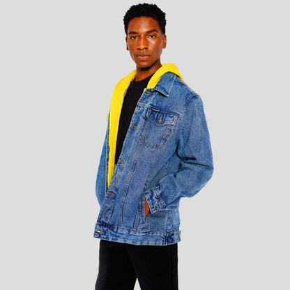 Men's Spongebob Hoodie Trucker Jacket - FINAL SALE