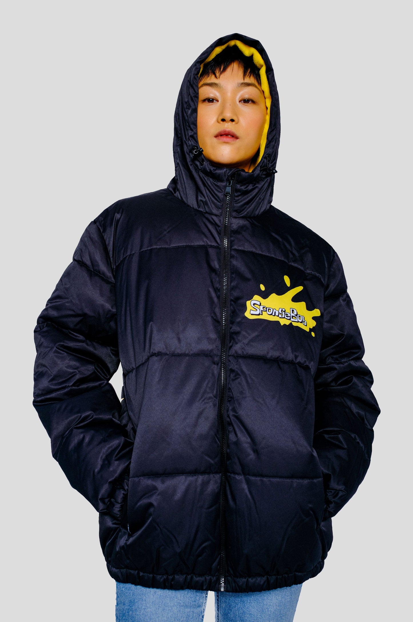 Women's Rad Spongebob Puffer Oversized Jacket - FINAL SALE