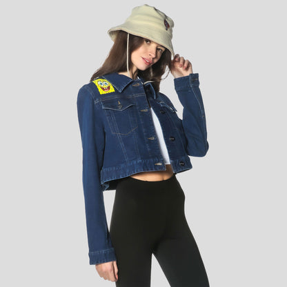 Women's Spongebob Denim Trucker Jacket - FINAL SALE