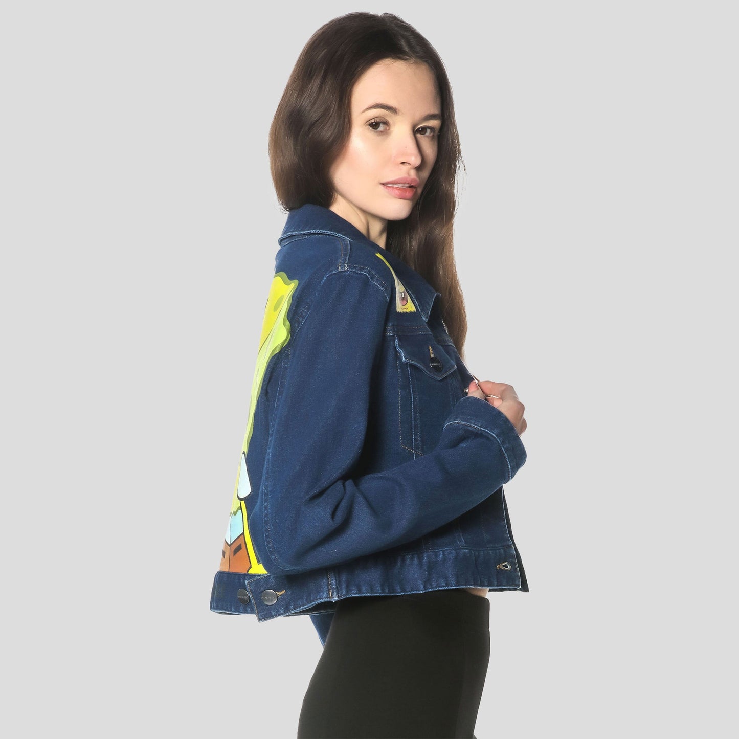 Women's Spongebob Denim Trucker Jacket - FINAL SALE