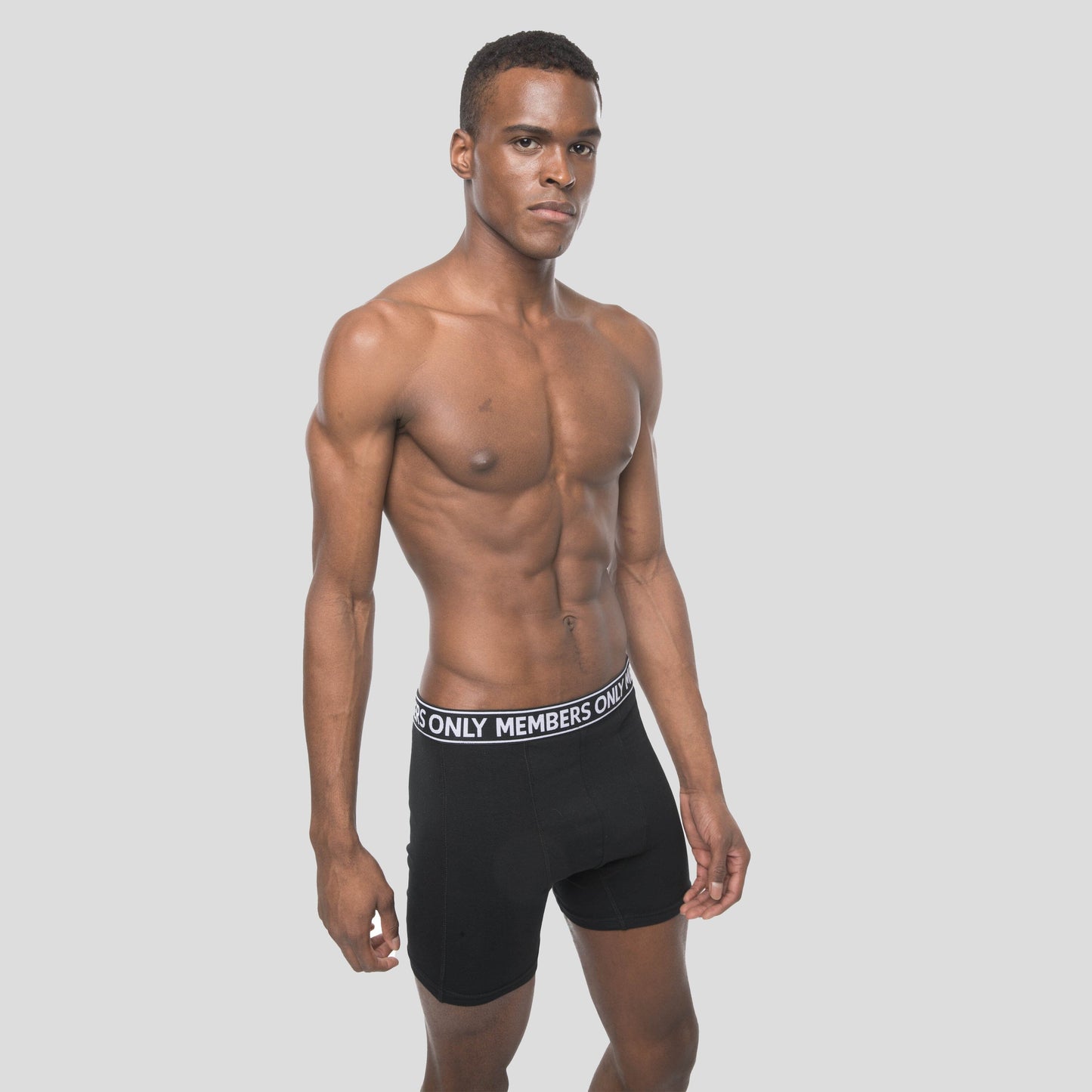 Men's 3PK Cotton Spandex Boxer Brief - Black - FINAL SALE