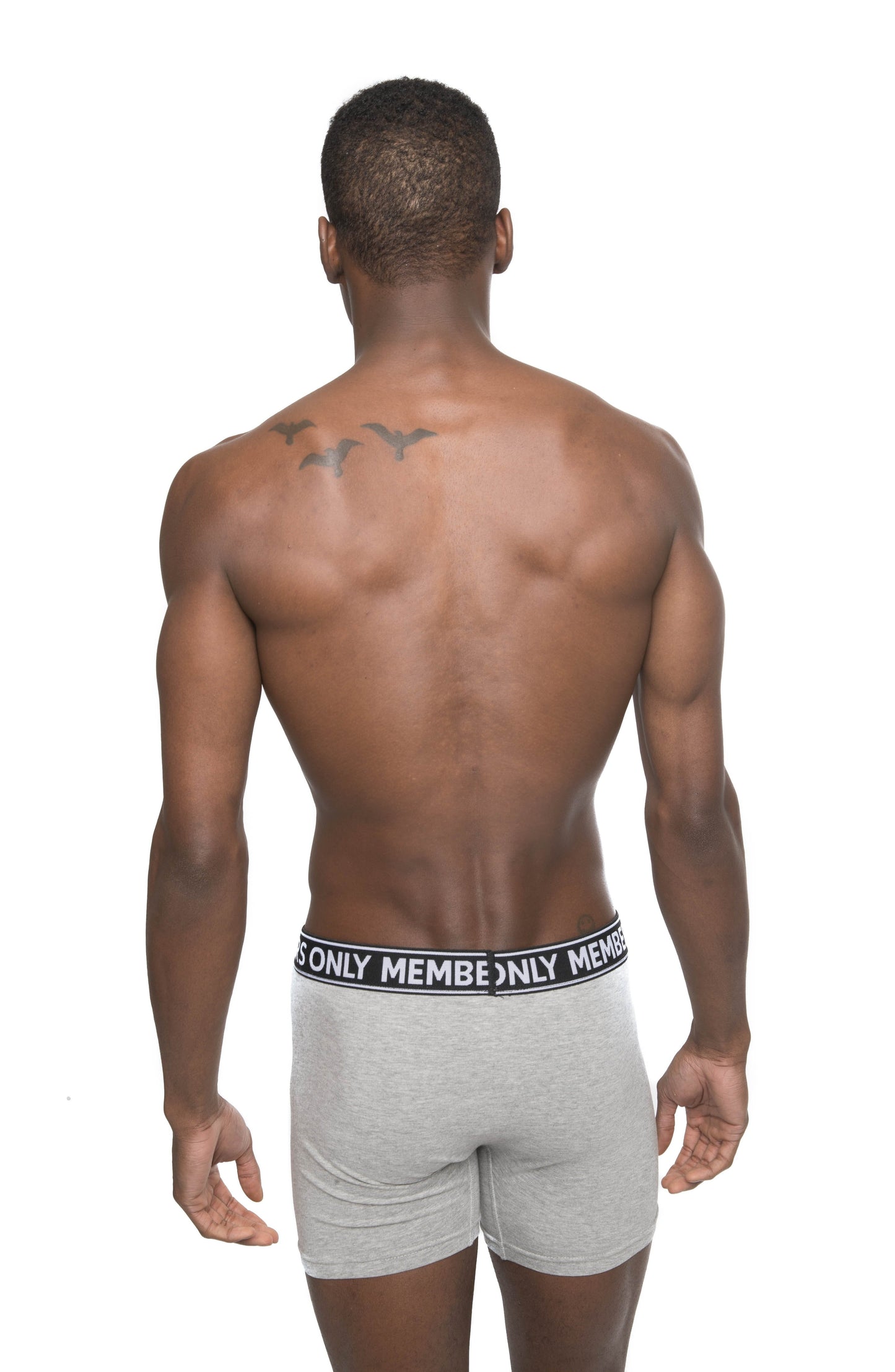 Men's 3PK Cotton Spandex Boxer Brief - Black/White/Grey - FINAL SALE