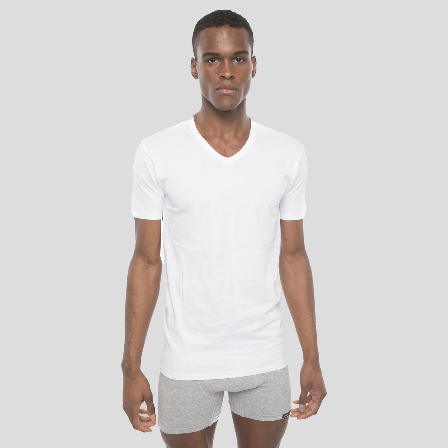 Men's 3PK Cotton V-Neck T-Shirt - White - FINAL SALE