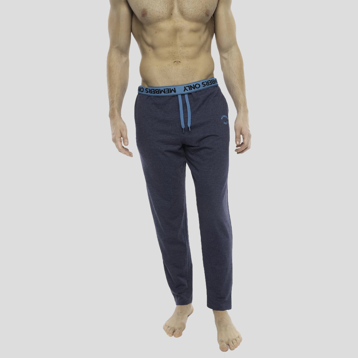 Men's Heather Contrast Elastic Sleep Pants - Blue Turq - FINAL SALE