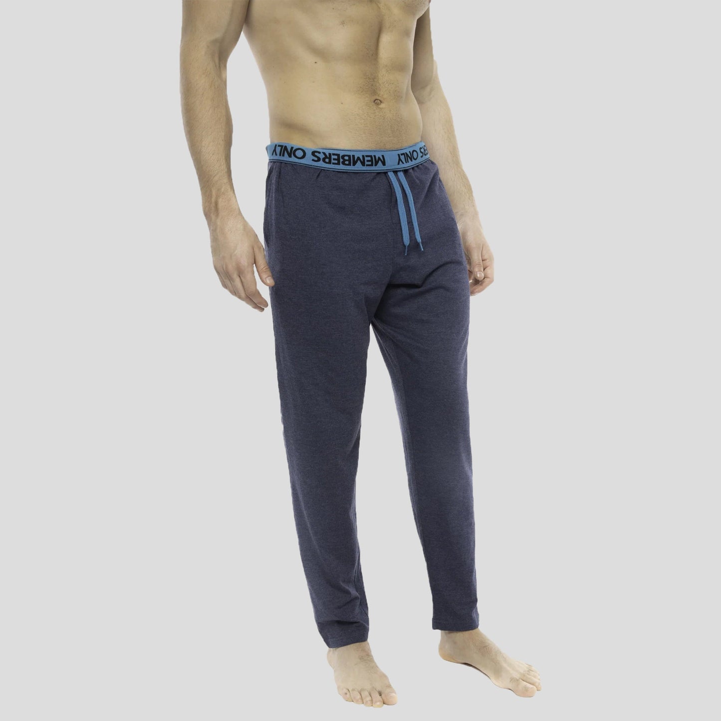 Men's Heather Contrast Elastic Sleep Pants - Blue Turq - FINAL SALE