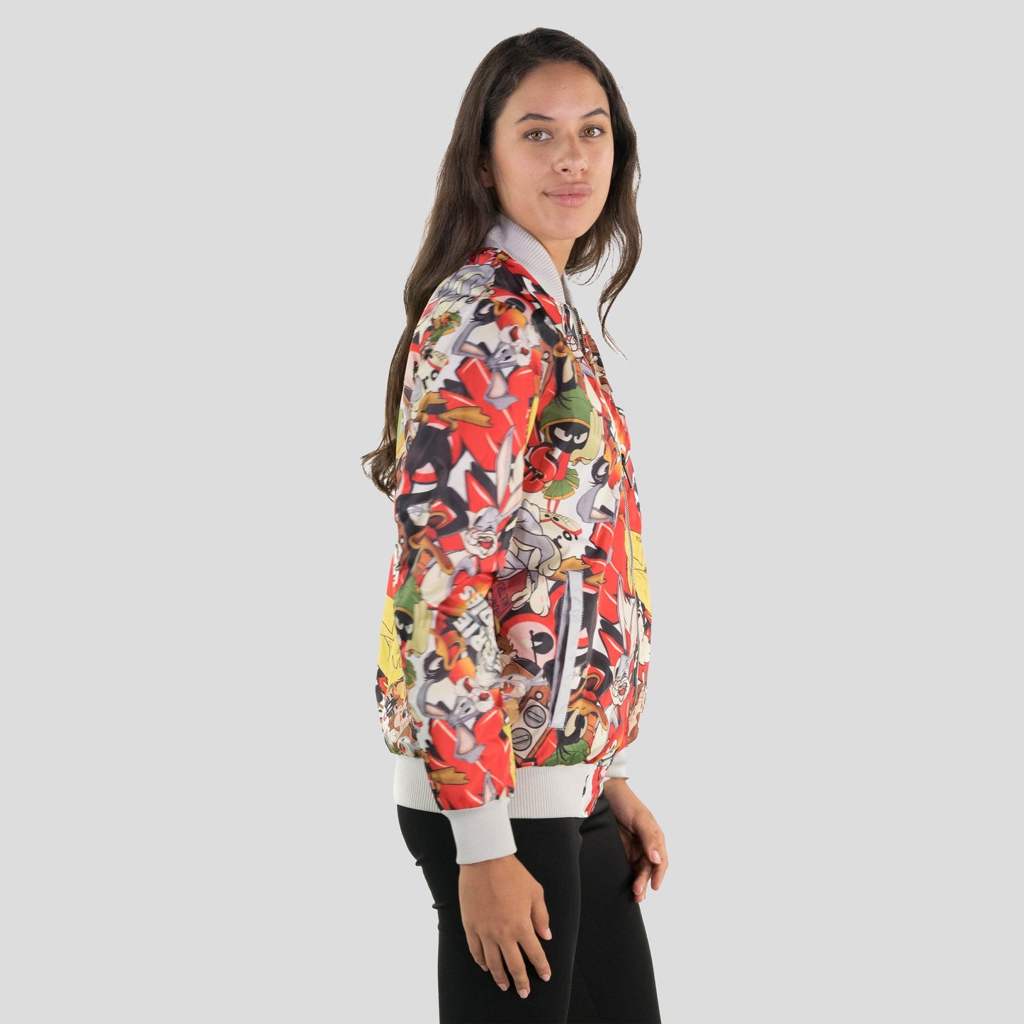 Women's Looney Tunes Vintage Mash Print Oversized Jacket - FINAL SALE