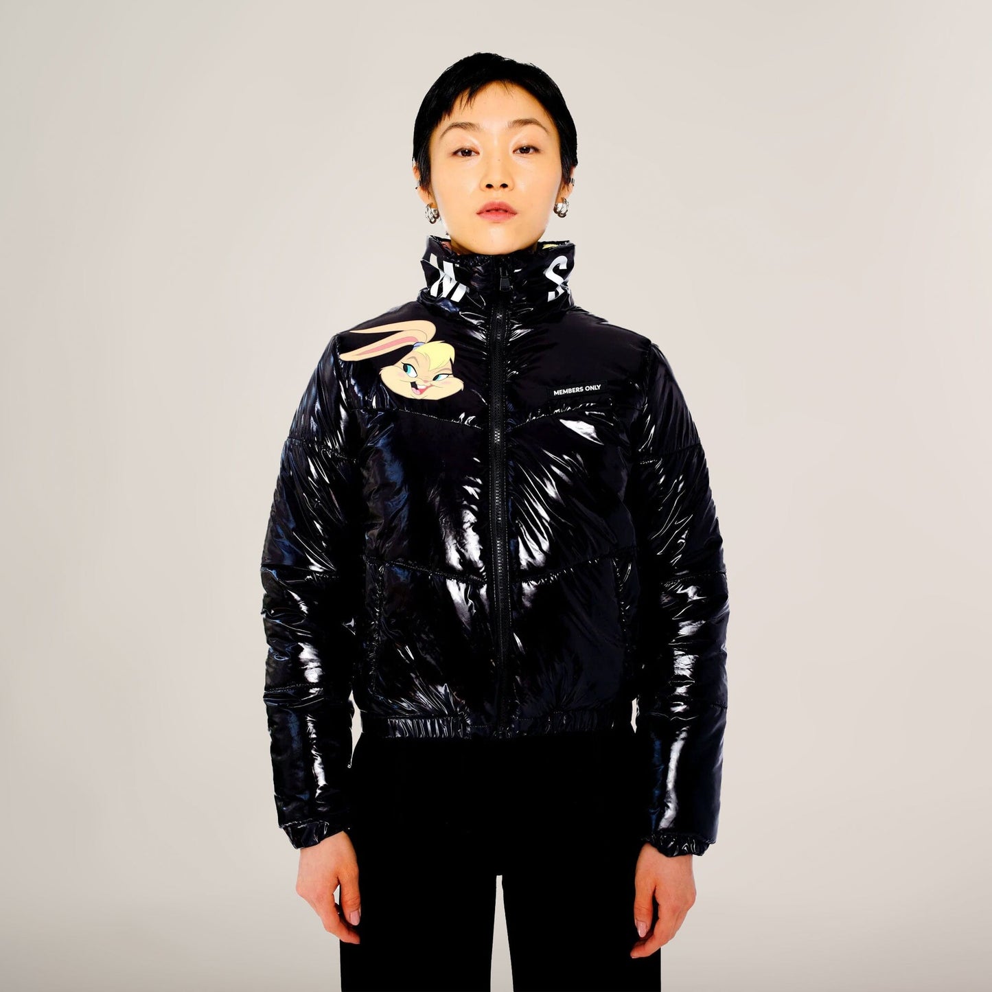 Women's Space Jam High Shine Puffer with Printed Jacket - FINAL SALE