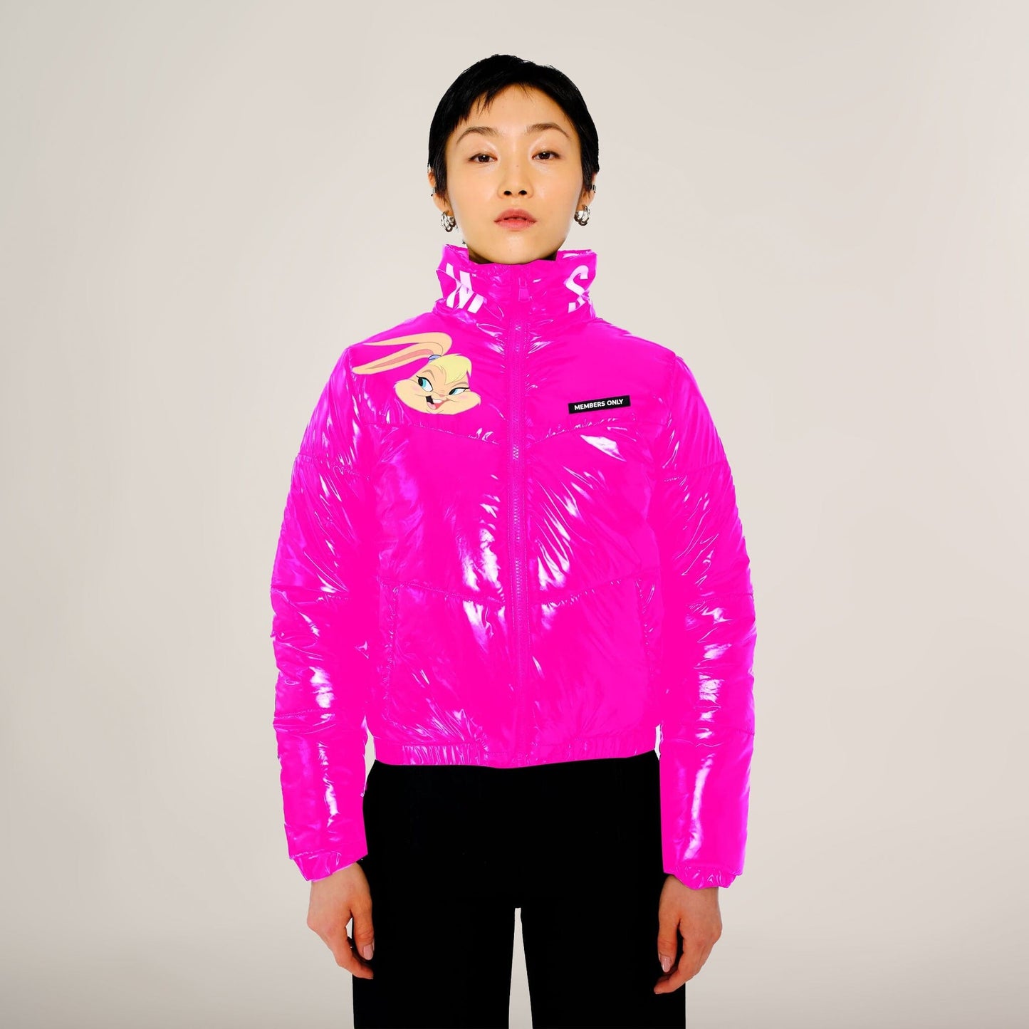 Women's Space Jam High Shine Puffer with Printed Jacket - FINAL SALE